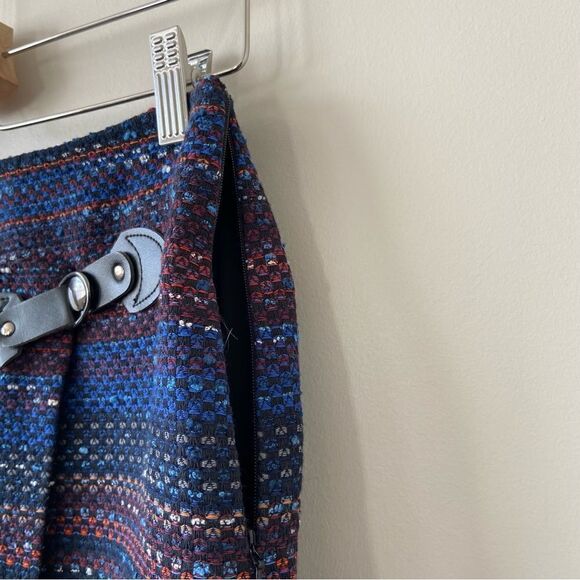 Tristan-multi Tweed Wrap Front Mini Skirt (Size:Small) - Picture 8 of 10